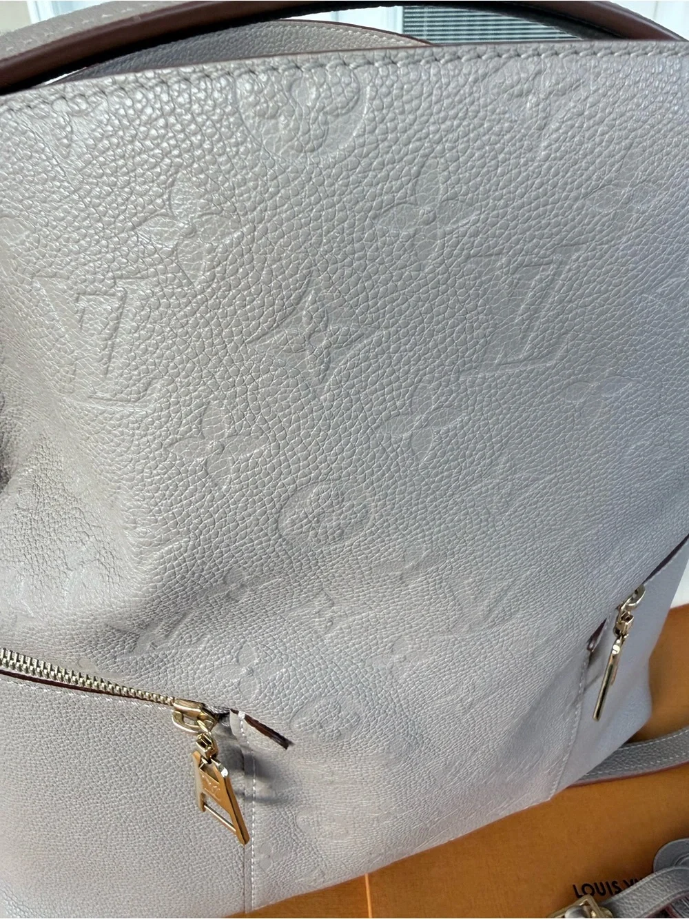 Louis Vuitton Melie Hobo Galet Monogram Empreinte Leather Shoulder Crossbody